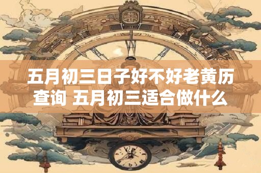 五月初三日子好不好老黄历查询 五月初三适合做什么老黄历查询