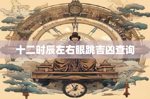 十二时辰左右眼跳吉凶查询