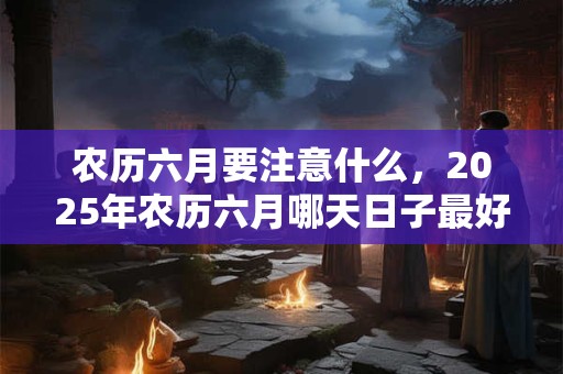 农历六月要注意什么,2025年农历六月哪天日子最好? 农历六月要注意什么,2025年农历六月哪天日子最好?