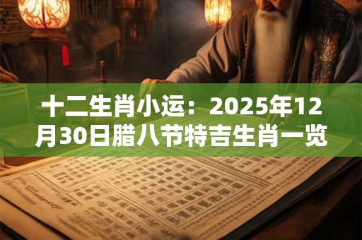 十二生肖小运：2025年12月30日腊八节特吉生肖一览表