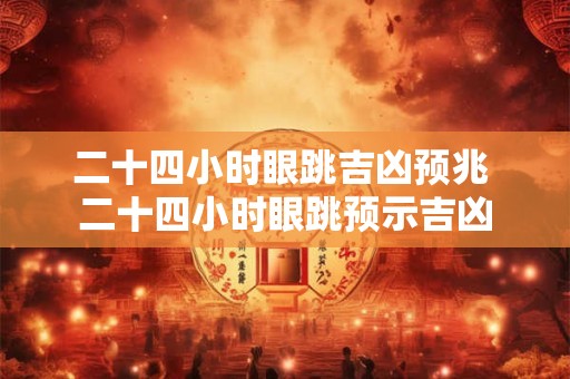 二十四小时眼跳吉凶预兆 二十四小时眼跳预示吉凶