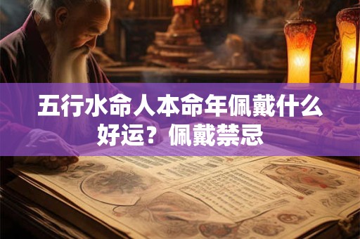 五行水命人本命年佩戴什么好运？佩戴禁忌