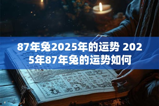 87年兔2025年的运势 2025年87年兔的运势如何