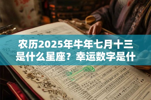 农历2025年牛年七月十三是什么星座？幸运数字是什么？