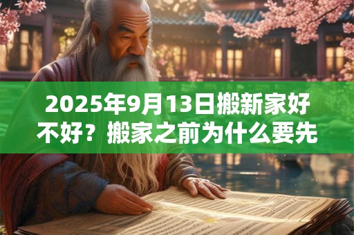 2025年9月13日搬新家好不好？搬家之前为什么要先净宅？