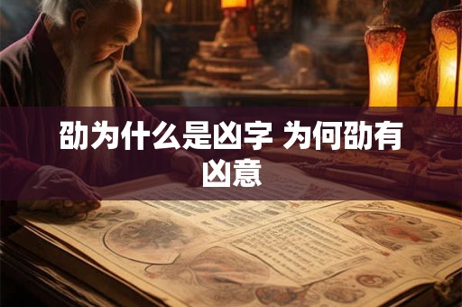 劭为什么是凶字 为何劭有凶意