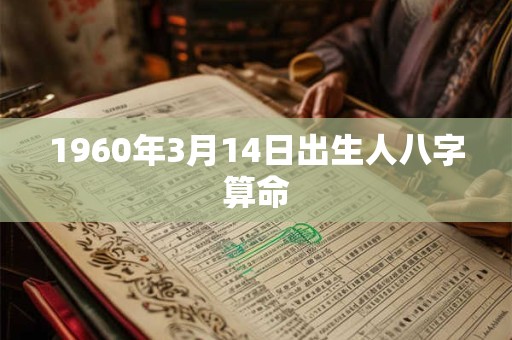 1960年3月14日出生人八字算命