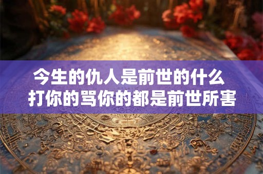 今生的仇人是前世的什么 打你的骂你的都是前世所害的 今生的仇人是前世的什么 打你的骂你的都是前世所害的