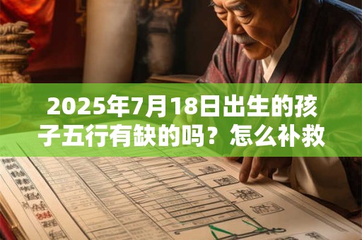 2025年7月18日出生的孩子五行有缺的吗？怎么补救？