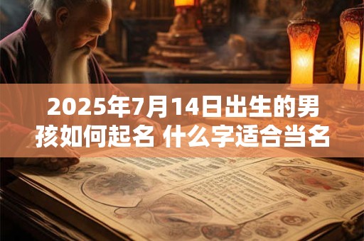2026年7月14日出生的男孩如何起名 什么字适合当名字