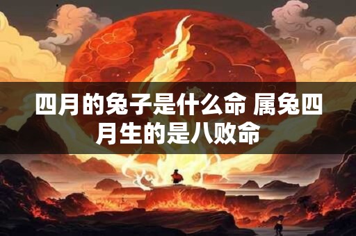 四月的兔子是什么命 属兔四月生的是八败命