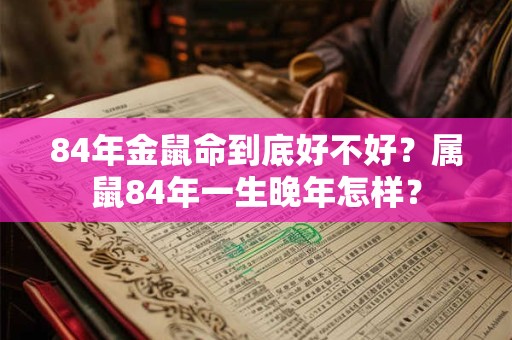 84年金鼠命到底好不好？属鼠84年一生晚年怎样？