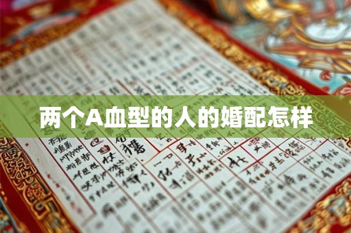 两个A血型的人的婚配怎样