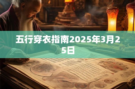 五行穿衣指南2025年3月25日