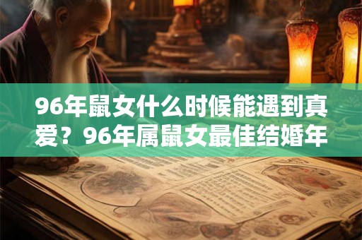 96年鼠女什么时候能遇到真爱？96年属鼠女最佳结婚年龄