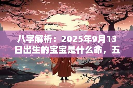 八字解析：2025年9月13日出生的宝宝是什么命，五行缺什么