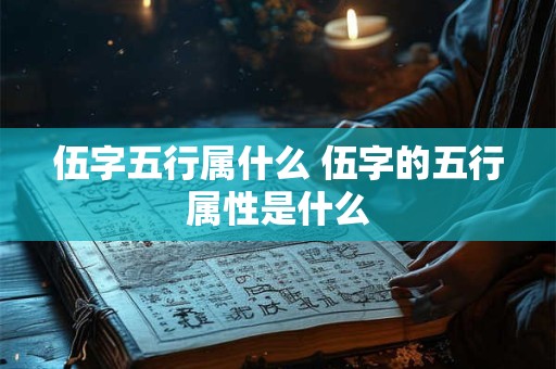 伍字五行属什么 伍字的五行属性是什么