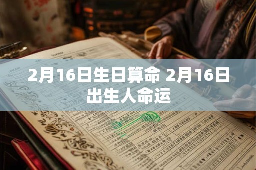 2月16日生日算命 2月16日出生人命运