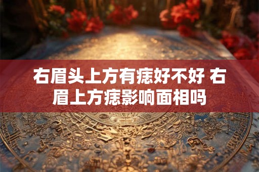 右眉头上方有痣好不好 右眉上方痣影响面相吗