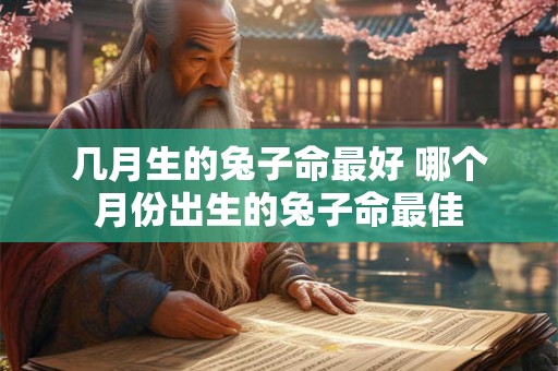 几月生的兔子命最好 哪个月份出生的兔子命最佳