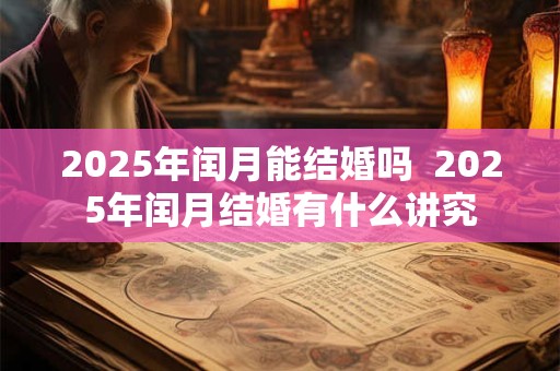 2025年闰月能结婚吗  2025年闰月结婚有什么讲究