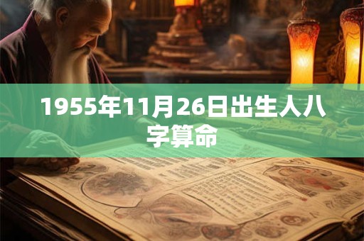 1955年11月26日出生人八字算命