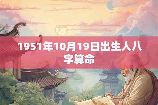 1951年10月19日出生人八字算命