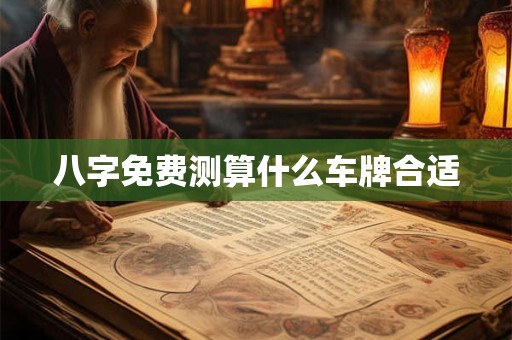 八字免费测算什么车牌合适