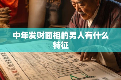 中年发财面相的男人有什么特征