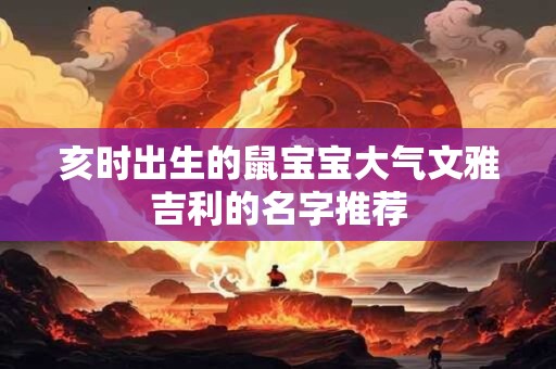 亥时出生的鼠宝宝大气文雅吉利的名字推荐