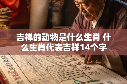 吉祥的动物是什么生肖 什么生肖代表吉祥14个字