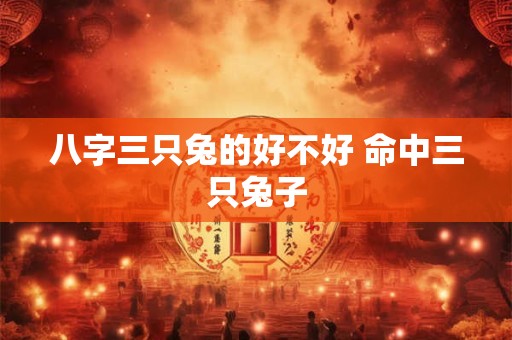 八字三只兔的好不好 命中三只兔子