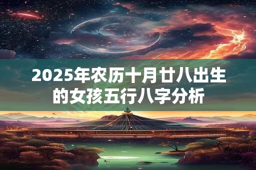 2025年农历十月廿八出生的女孩五行八字分析