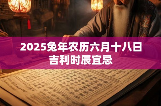 2025兔年农历六月十八日吉利时辰宜忌 2025兔年农历六月十八日吉利时辰宜忌