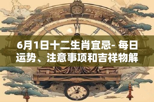 6月1日十二生肖宜忌- 每日运势、注意事项和吉祥物解析