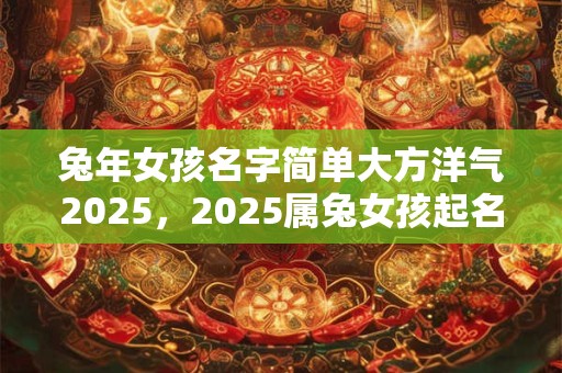 兔年女孩名字简单大方洋气2025，2025属兔女孩起名宜用字