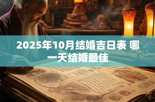 2025年10月结婚吉日表 哪一天结婚最佳