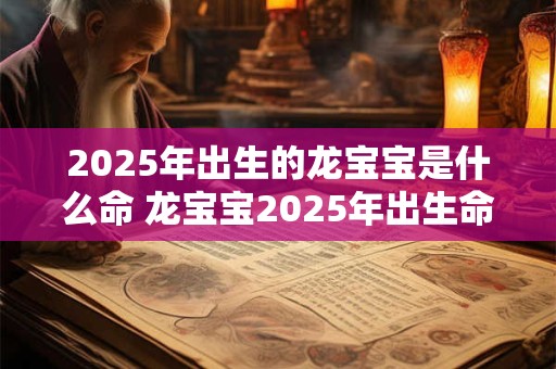 2025年出生的龙宝宝是什么命 龙宝宝2025年出生命运如何