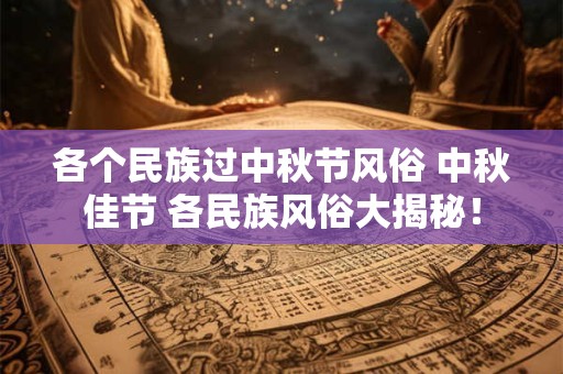 各个民族过中秋节风俗 中秋佳节 各民族风俗大揭秘！