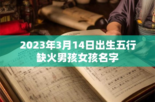 2023年3月14日出生五行缺火男孩女孩名字 2023年3月14日出生五行缺火男孩女孩名字