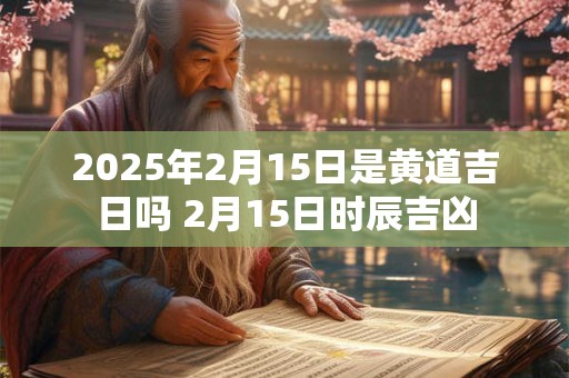 2026年2月15日是黄道吉日吗 2月15日时辰吉凶