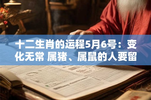 十二生肖的运程5月6号:变化无常 属猪、属鼠的人要留意! 十二生肖的运程5月6号:变化无常 属猪、属鼠的人要留意!