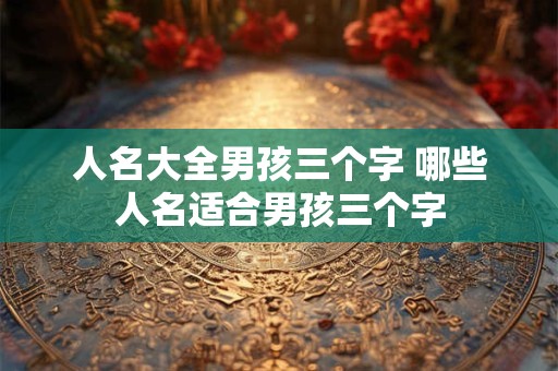 人名大全男孩三个字 哪些人名适合男孩三个字 人名大全男孩三个字 哪些人名适合男孩三个字