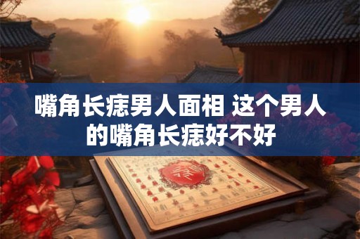 嘴角长痣男人面相 这个男人的嘴角长痣好不好