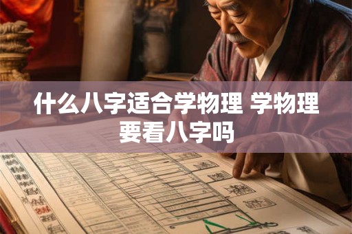 什么八字适合学物理 学物理要看八字吗