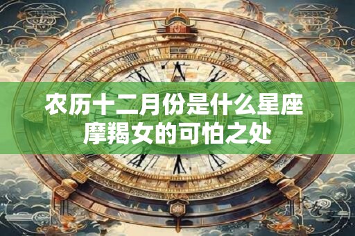 农历十二月份是什么星座 摩羯女的可怕之处