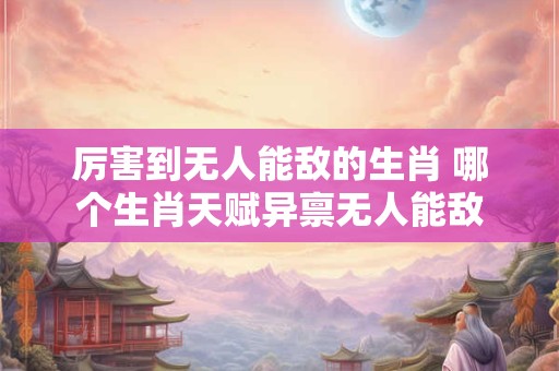 厉害到无人能敌的生肖 哪个生肖天赋异禀无人能敌