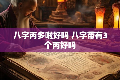 八字丙多啦好吗 八字带有3个丙好吗