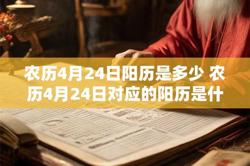 农历4月24日阳历是多少 农历4月24日对应的阳历是什么日期