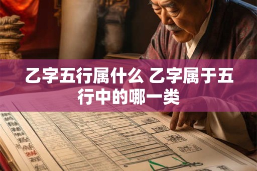 乙字五行属什么 乙字属于五行中的哪一类 乙字五行属什么 乙字属于五行中的哪一类